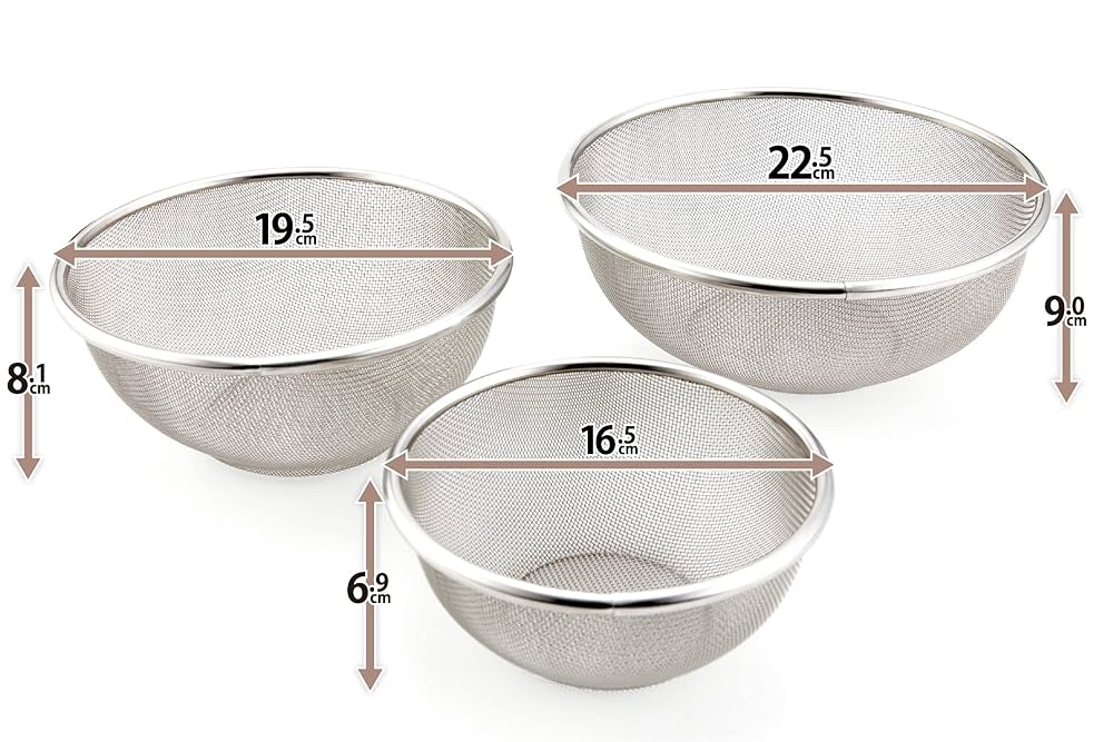 お得な三点セット Amazon.co.jp: 日本製・18-8ステンレスざる elite colander お得